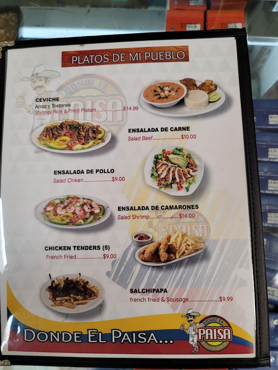 Donde El Paisa Restaurant & Bakery Menu - Image 3